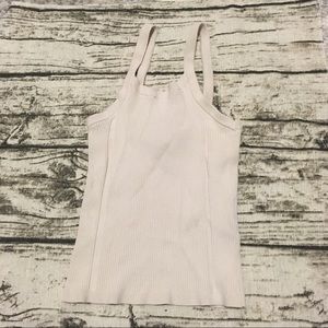 H&M light yellow crop top